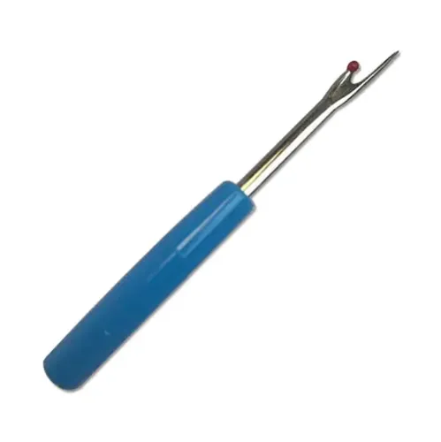 Despicator cusaturi mic pentru descusut tivuri, buzunare, nasturi si orice tip de cusatura, lungime 7cm, maner albastru