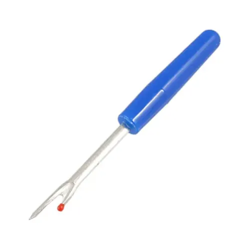 Despicator cusaturi mic pentru descusut tivuri, buzunare, nasturi si orice tip de cusatura, lungime 7cm, maner albastru