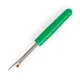Despicator cusaturi mic pentru descusut tivuri, buzunare, nasturi si orice tip de cusatura, lungime 7cm, maner verde