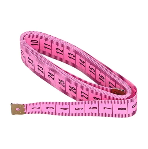 Centimetru clasic de croitorie, ambele fete in cm, 150 cm, roz