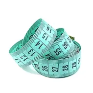 Centimetru clasic de croitorie, ambele fete in cm, 150 cm, verde