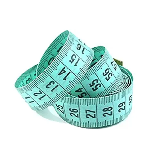 Centimetru clasic de croitorie, ambele fete in cm, 150 cm, verde