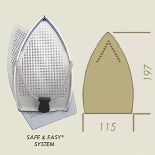 Talpa de protectie din teflon cu rama de aluminiu pentru fier de calcat, 197x115mm