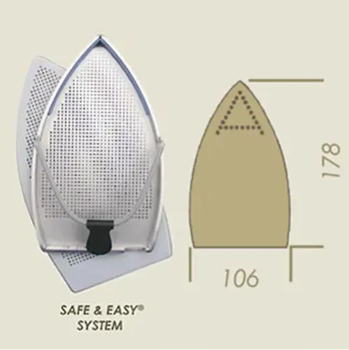 Talpa de protectie din teflon cu rama de aluminiu pentru fier de calcat, 178x106mm