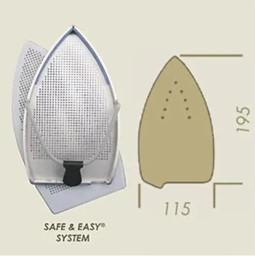 Talpa de protectie din teflon cu rama de aluminiu pentru fier de calcat, 195x115mm