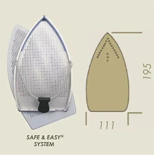 Talpa de protectie din teflon cu rama de aluminiu pentru fier de calcat, 195x105mm