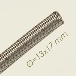 Furtun din teflon cu invelis din otel inoxidabil impletit, Ø 13×17 mm