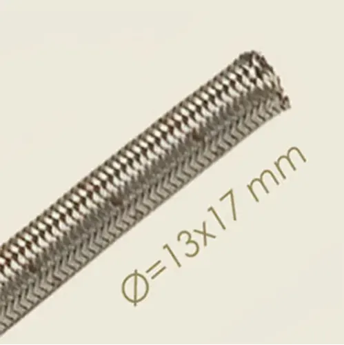 Furtun din teflon cu invelis din otel inoxidabil impletit, Ø 13×17 mm