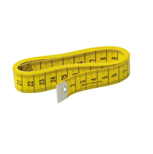 Centimetru profesional de croitorie, ambele fete in cm, 150 cm, galben