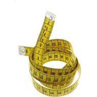 Centimetru profesional de croitorie, ambele fete in cm, 150 cm, galben