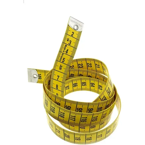 Centimetru profesional de croitorie, ambele fete in cm, 150 cm, galben