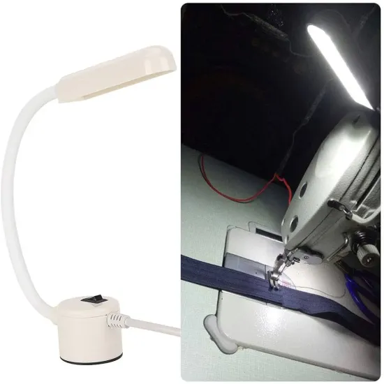 Lampa ergonomica cu 20 leduri, cu suport magnetic si stecher pentru priza, pentru masini de cusut, 220V