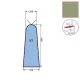Husa U1 pentru masa de calcat, snur de prindere la varf, tesatura DEK, 100% poliester, 1.300x500x360mm, verde