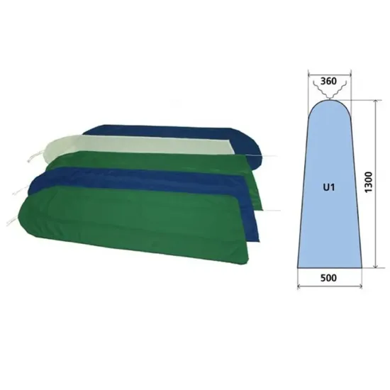 Husa U2 pentru masa de calcat, snur de prindere la varf, 100% bumbac, 1.300x500x360mm, ecru