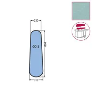 Husa CO5 pentru presa, 100% poliester stretch, 1.060x310x230mm, verde