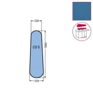 Husa CO5 pentru presa, 100% poliester stretch, 1.060x310x230mm, albastru cerului
