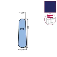 Husa CO5 pentru presa, 100% poliester stretch, 1.060x310x230mm, albastru inchis