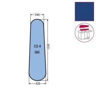 Husa CO4 BUCK pentru presa, 100% poliester stretch, 1.330x420x260mm, albastru