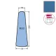 Husa PA52 pentru presa, 100% poliester stretch, 1.300x410x280mm, albastru cerului