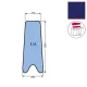 Husa E 3/L pentru presa, 100% poliester stretch, 1.240x490x310mm, albastru inchis