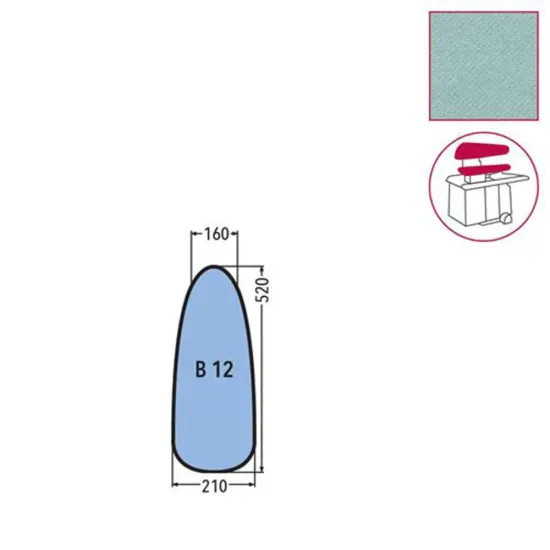 Husa B 12 pentru presa, 100% poliester stretch, 520x210x160mm, verde