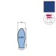 Husa B 999 pentru presa, 100% poliester stretch, 495x132x195mm, albastru