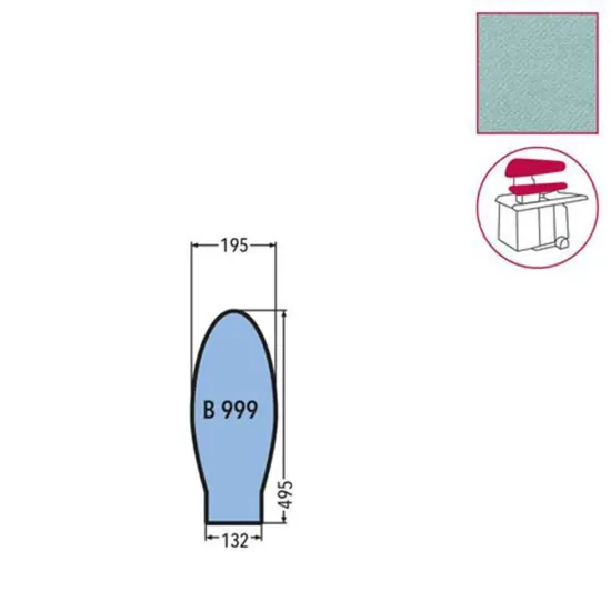 Husa B 999 pentru presa, 100% poliester stretch, 495x132x195mm, verde