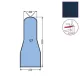 Husa U7 DOB pentru masa de calcat, snur de prindere la varf, tesatura tricotata ingnifuga Nomex, 1.550x650x400mm, albastru