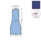 Husa U7 DOB pentru masa de calcat, snur de prindere la varf, 65% poliester, 35% bumbac, 1.430x550x330mm, albastru
