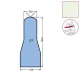Husa U7 DOB pentru masa de calcat, snur de prindere la varf, 65% poliester, 35% bumbac, 1.430x550x330mm, alb