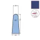 Husa U3 pentru masa de calcat, prindere cu fermoar, 65% poliester, 35% bumbac, 1.100x400x280mm, albastru