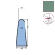 Husa U3 pentru masa de calcat, prindere cu fermoar, 65% poliester, 35% bumbac, 1.100x400x280mm, verde