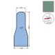 Husa U7 pentru masa de calcat, prindere cu fermoar, 65% poliester, 35% bumbac, 1.430x550x330mm, verde