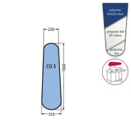 Husa CO5 PRONTO-STIRO pentru capac presa, 100% poliester, cu pasla grosime 9mm, 1.060x310x230mm, albastru