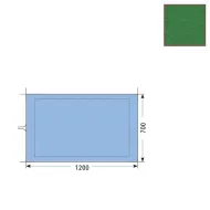 Husa pentru masa de calcat rectangulara, cu snur de prindere, 100% poliester, 1.200x700mm, verde