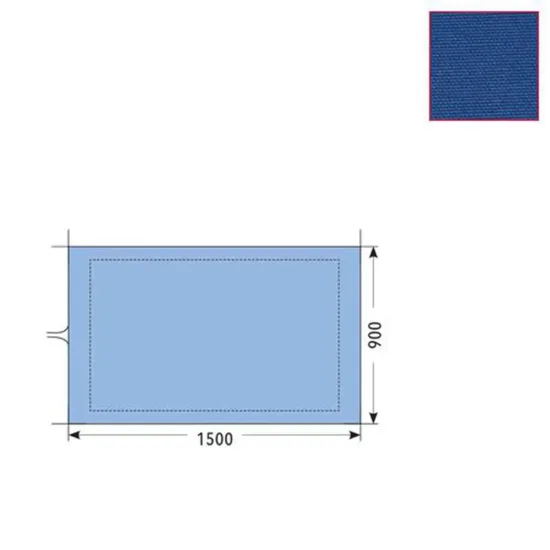 Husa pentru masa de calcat rectangulara, cu snur de prindere, 100% poliester, 1.500x900mm, albastru