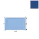 Husa pentru masa de calcat rectangulara, cu snur de prindere, 100% poliester, 1.500x900mm, albastru