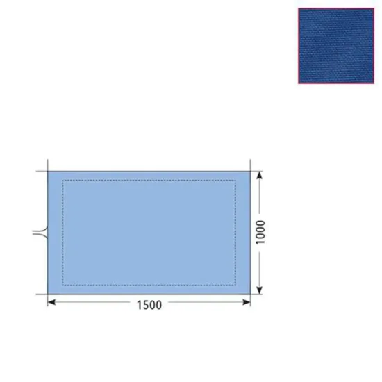 Husa pentru masa de calcat rectangulara, cu snur de prindere, 100% poliester, 1.500x1.000mm, albastru