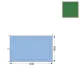 Husa pentru masa de calcat rectangulara, cu snur de prindere, 100% poliester, 1.500x1.000mm, verde