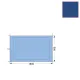 Husa pentru masa de calcat rectangulara, cu snur de prindere, 100% poliester, 1.800x900mm, albastru