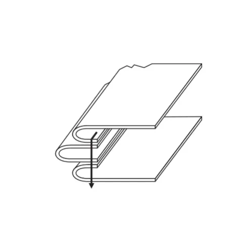 Dispozitiv pentru inserat pipping, materiale de grosime medie, pentru masini de cusut simple plane, intrare 12-90mm, iesire 9-45mm
