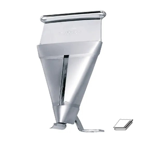 Dispozitiv simplu de pliere materiale groase pentru masini de surfilat industriale, intrare 56-140mm, iesire 28-70mm