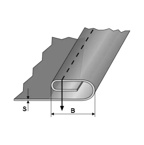 Dispozitiv dubla intoarcere superioara pentru buzunare curbe si drepte, ghidaj cu deschidere, pentru masini simple, materiale medii, iesire 4-18mm