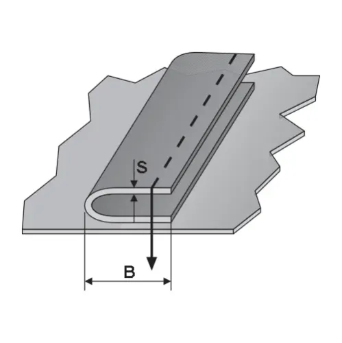 Dispozitiv pentru piping, pliere simpla, materiale subtiri, pentru masini de cusut plane, intrare 15-30, iesire 7.5-15