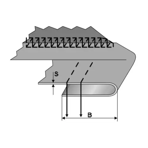 Dispozitiv cu o intoarcere inferioara pentru masini plane cu 2 ace, materiale medii, iesire 15-40mm