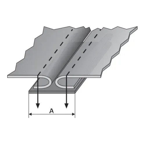 Dispozitiv pentru aplicarea unei benzi curbe, pentru masini de cusut industriale cu coloana Adler 768, intrare 10 - 50mm