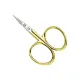 Mini foarfeca de broderie din otel C50 placat cu nichel, manere egale, Premax, colectia Oro, 6.4cm (2-1/2)