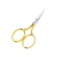 Foarfeca de broderie din otel C50 placat cu nichel, manere egale, Premax, colectia Oro, 9cm (3-1/2")