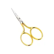 Foarfeca de broderie din otel C50 placat cu nichel, manere egale, Premax, colectia Oro, 9cm (3-1/2")