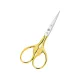 Foarfeca de broderie din otel C50 placat cu nichel, manere egale, Premax, colectia Oro, 9cm (3-1/2")